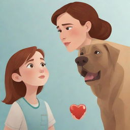 Vector illustration of a clever girl named Nala, recognizing her grandfather Otto's heart attack symptoms. She promptly calls an ambulance while assisting him. Image ending with a proud Nala, realizing she saved Otto's life despite her young age.