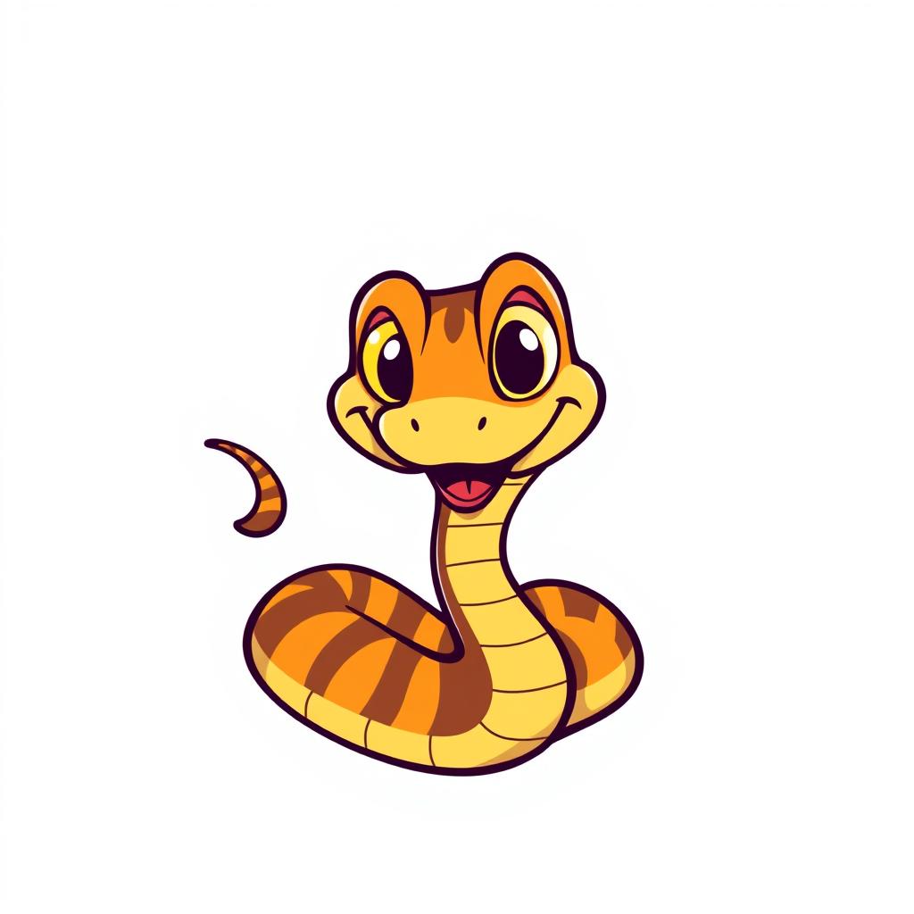 A humorous viper logo designed in a round format, featuring a playful and cartoonish snake