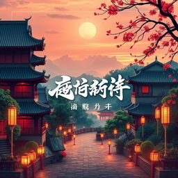 An eye-catching poster cover for the song "Zaoyang in the Song", featuring a traditional Chinese aesthetic with vibrant colors, elements of ancient Chinese architecture, and lush landscapes reminiscent of Zaoyang city in China