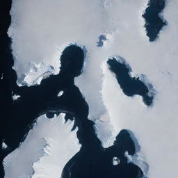 A breathtaking satellite image encapsulating the pristine beauty of Antarctica as seen from the Earth's orbit, highlighting the continent's expansive ice sheets and stark contrast against the surrounding oceans.