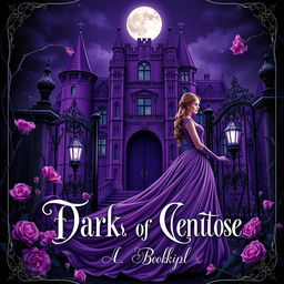 A dark fantasy gothic book cover featuring a realistic depiction of a princess in a flowing Victorian gown