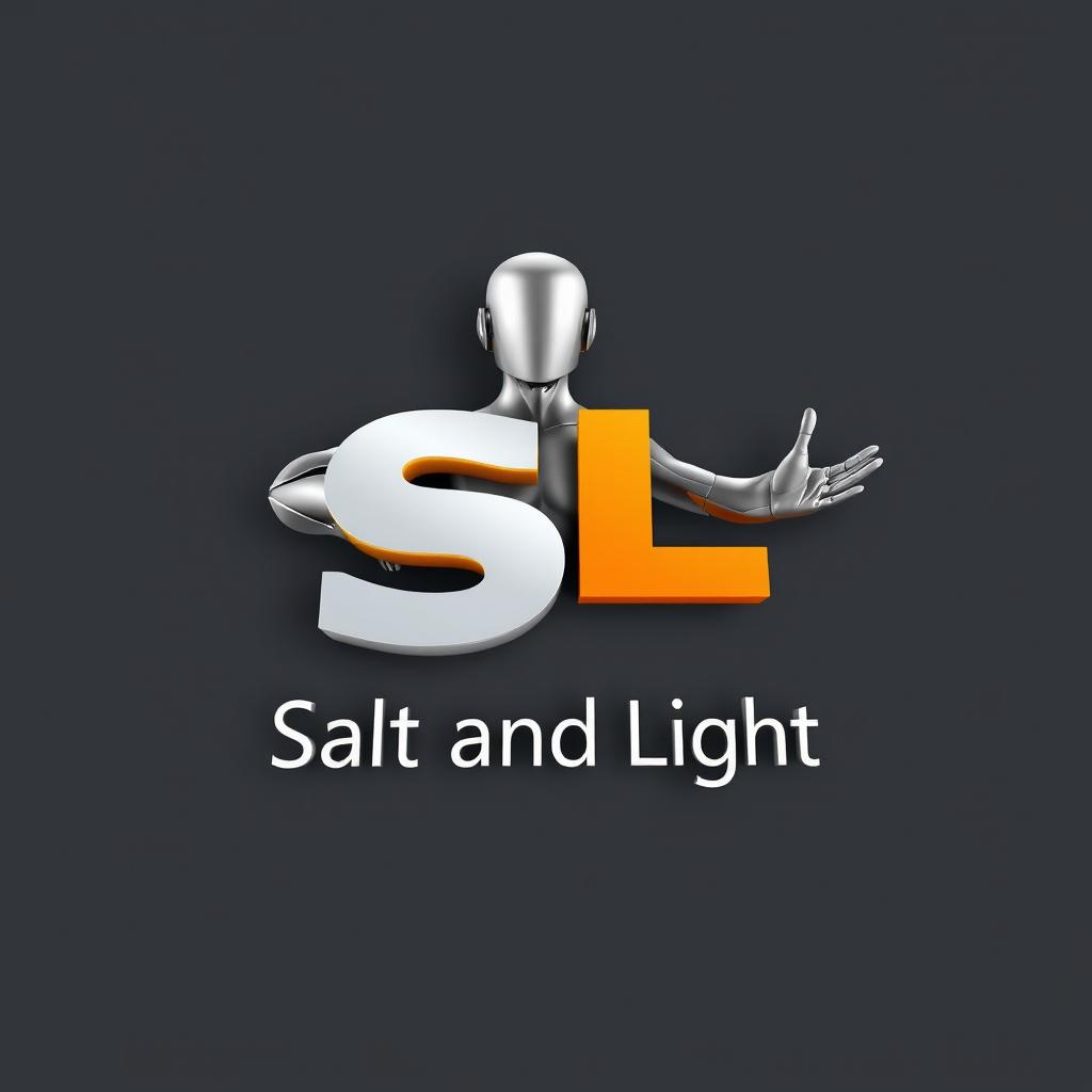 A stunning 3D rendering of a modern logo for "SL"