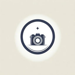 Design a logo for 'Classic Clicks Photography'. It should have a vintage, classic feel with elements related to photography, such as a camera or film roll.