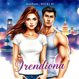 A realistically drawn watercolor-style book cover for a women's romance novel