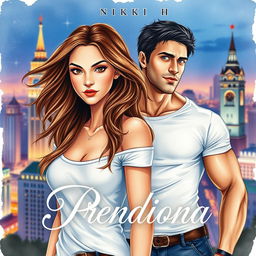 A realistically drawn watercolor-style book cover for a women's romance novel