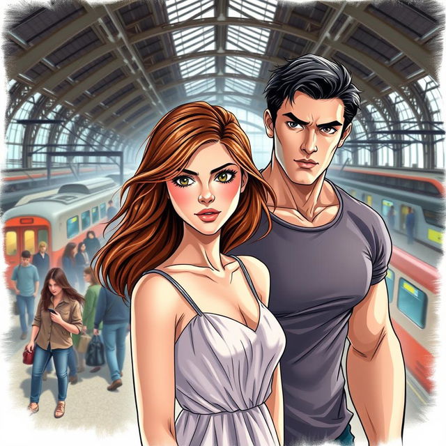 A realistically drawn book cover for a women's romance novel without text