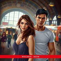 A realistic painting-style book cover for a women's romance novel without text