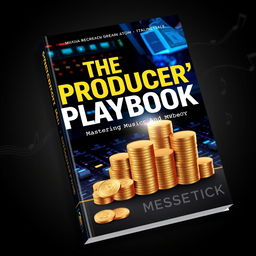 A dynamic and inspiring cover design for "The Producer's Playbook: Mastering Music and Money"