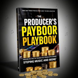 A dynamic and inspiring cover design for "The Producer's Playbook: Mastering Music and Money"