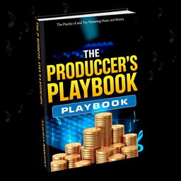 A dynamic and inspiring cover design for "The Producer's Playbook: Mastering Music and Money"