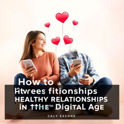 An ebook cover titled 'How to Cultivate Healthy Relationships in the Digital Age'