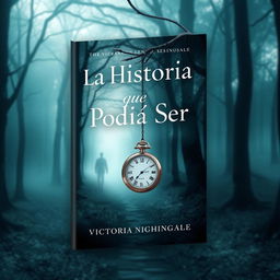 Book cover design for "La Historia que Podía Ser" by Victoria Nightingale, featuring the title in elegant Georgia font