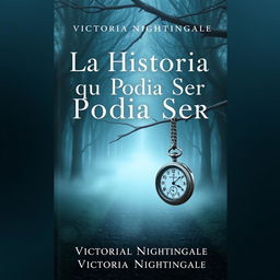 Book cover design for "La Historia que Podía Ser" by Victoria Nightingale, featuring the title in elegant Georgia font