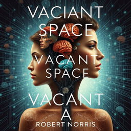 A thought-provoking science fiction book cover for "Vacant Space" by Robert Norris