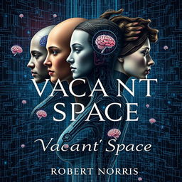 A thought-provoking science fiction book cover for "Vacant Space" by Robert Norris