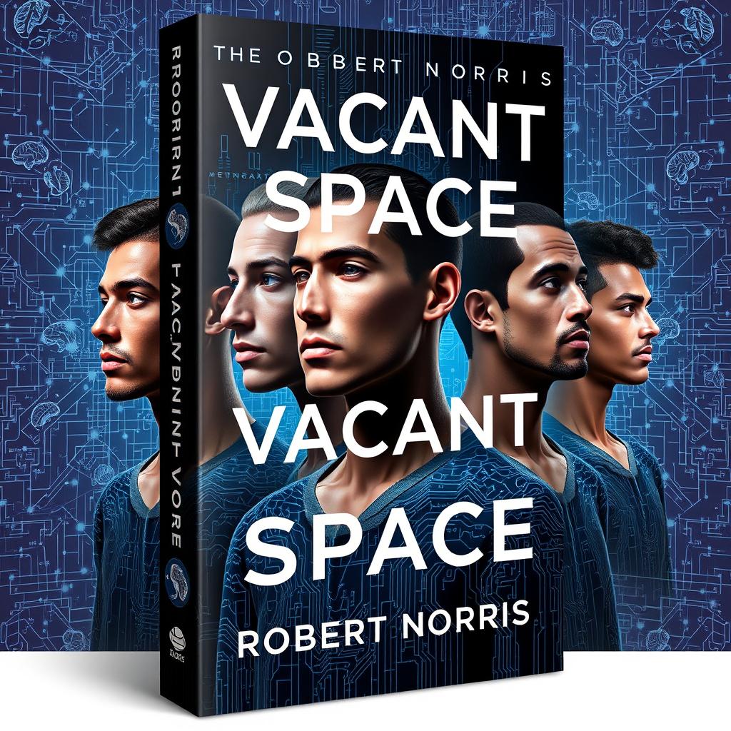 A captivating science fiction book cover for "Vacant Space" by Robert Norris