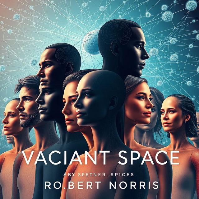 A captivating science fiction book cover for "Vacant Space" by Robert Norris