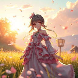 A captivating 3D anime character set in a whimsical fantasy world