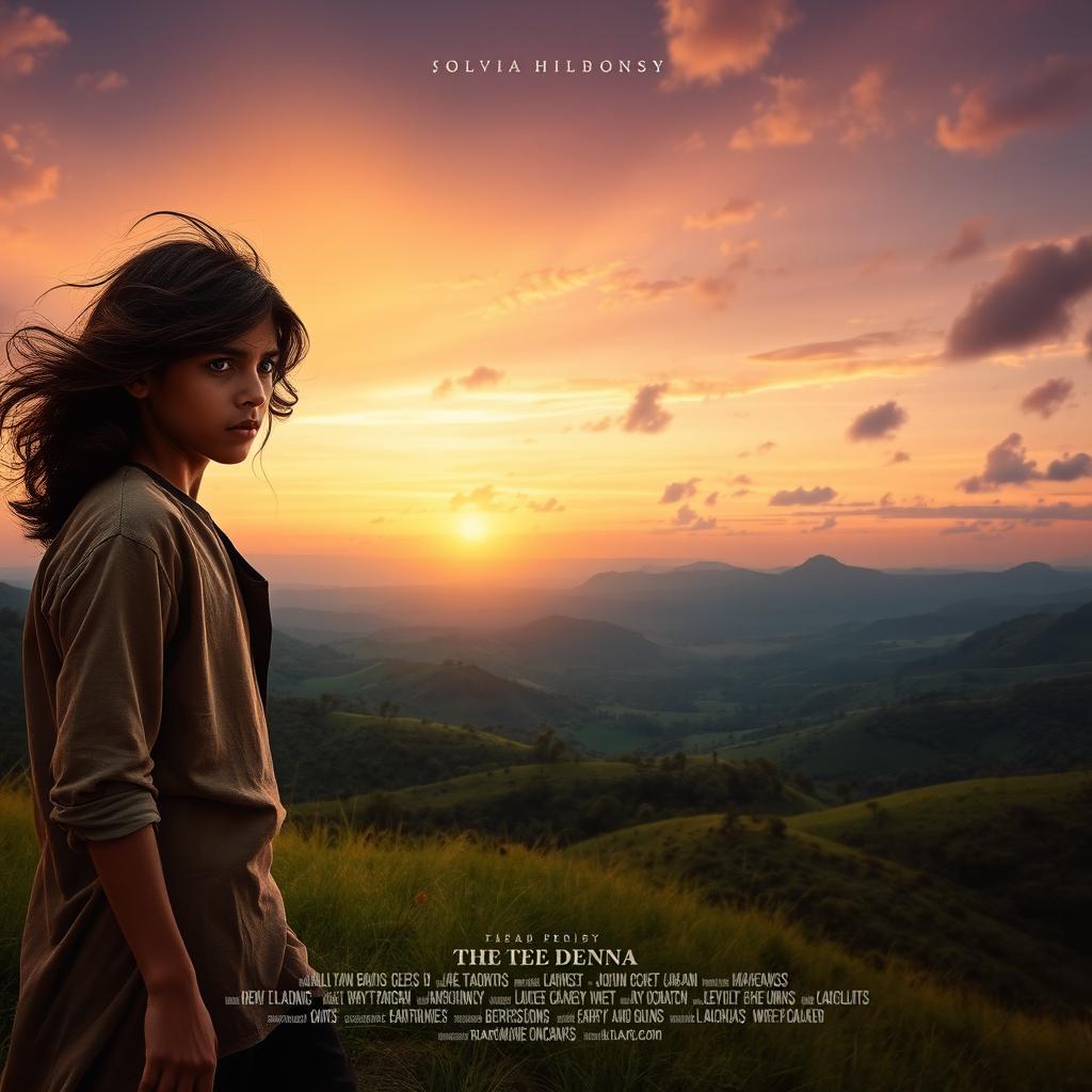 A dramatic movie poster featuring a love-stricken, emotionally broken Indian boy standing on a hill