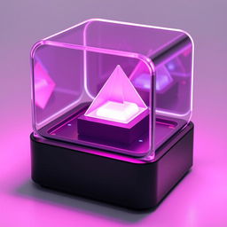 A transparent box with softly rounded edges, symbolizing a 'box' that stores the group's energy