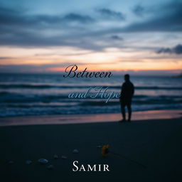 A sad and evocative book cover for 'Between Life and Hope' by Samir