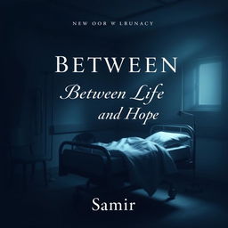 A poignant book cover for a medical-themed novel, depicting an empty hospital bed in a dimly lit room, evoking a sense of solitude and reflection