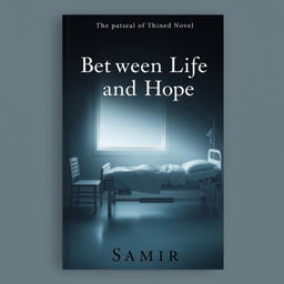 A poignant book cover for a medical-themed novel, depicting an empty hospital bed in a dimly lit room, evoking a sense of solitude and reflection