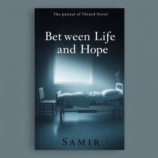 A poignant book cover for a medical-themed novel, depicting an empty hospital bed in a dimly lit room, evoking a sense of solitude and reflection