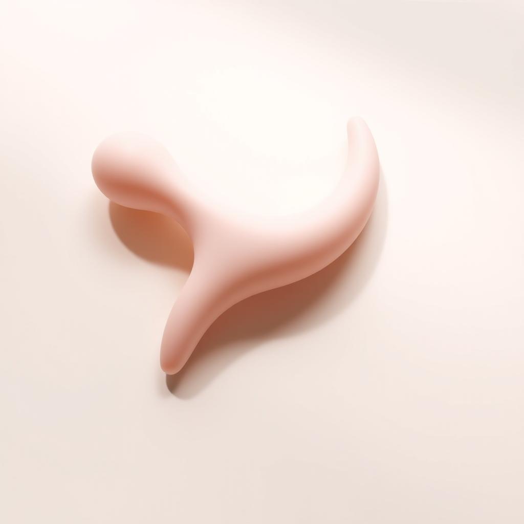 A smooth and sleek dildo made from high-quality silicone, showcasing an elegant, minimalist design