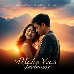 A romantic movie poster for the film titled "Mereka Yang Tertewas"