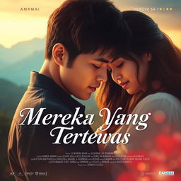 A romantic movie poster for the film titled "Mereka Yang Tertewas"