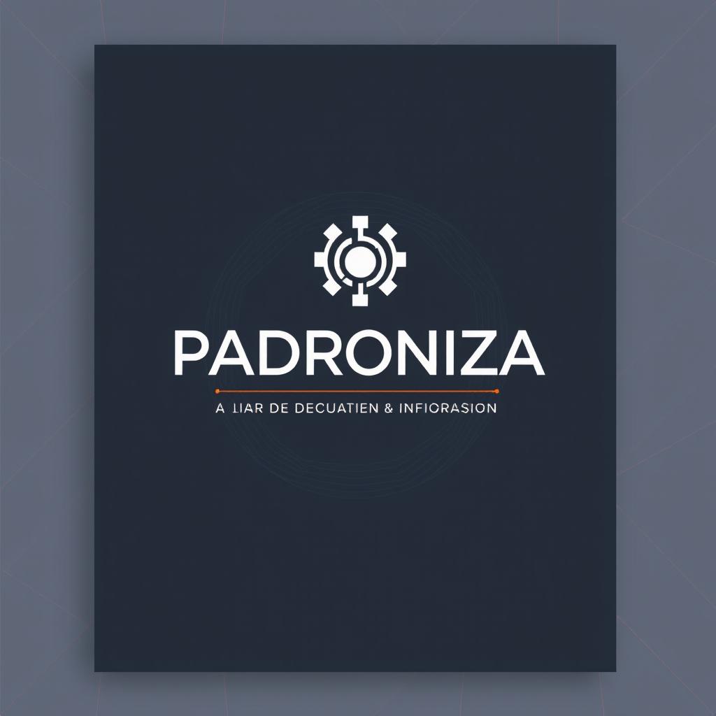 A stylish and professional cover design for a project titled "Padroniza"