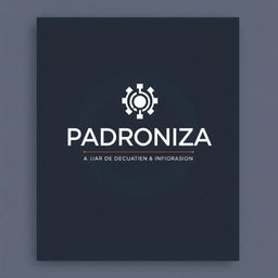 A stylish and professional cover design for a project titled "Padroniza"