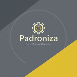 A stylish and professional cover design for a project titled "Padroniza"