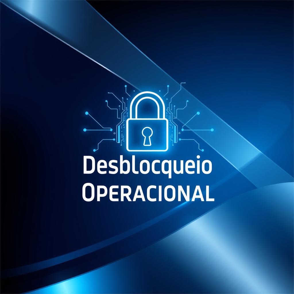 A conceptual cover design for the project titled 'Desbloqueio Operacional'