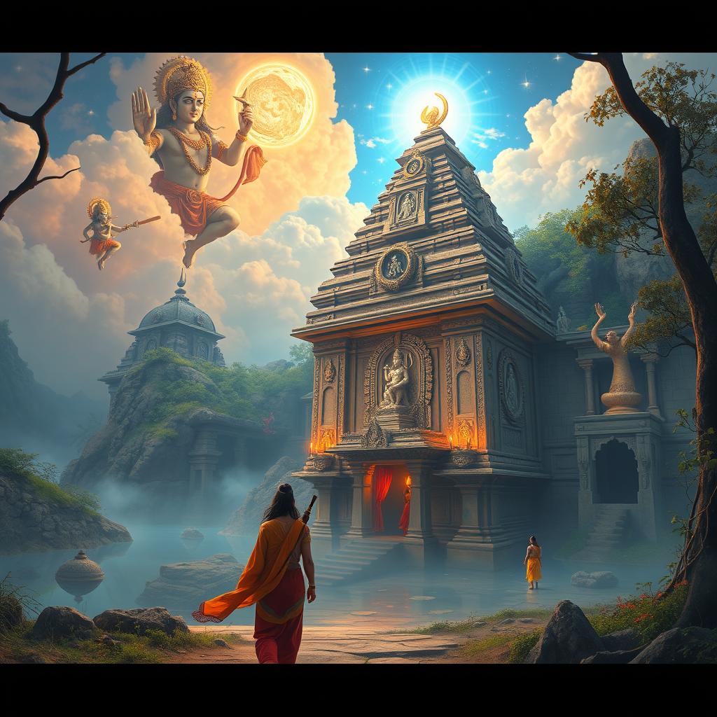 In a fictional setting just after Dwaparyug, two adventurous friends in ancient India embark on a quest to find a mystical Hindu temple dedicated to Lord Shiva