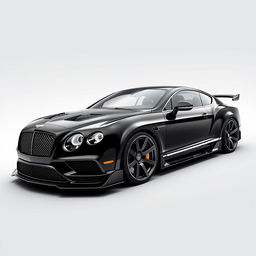 A luxurious and powerful Bentley Continental GT with an aggressive widebody kit