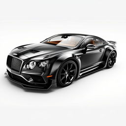 A luxurious and powerful Bentley Continental GT with an aggressive widebody kit