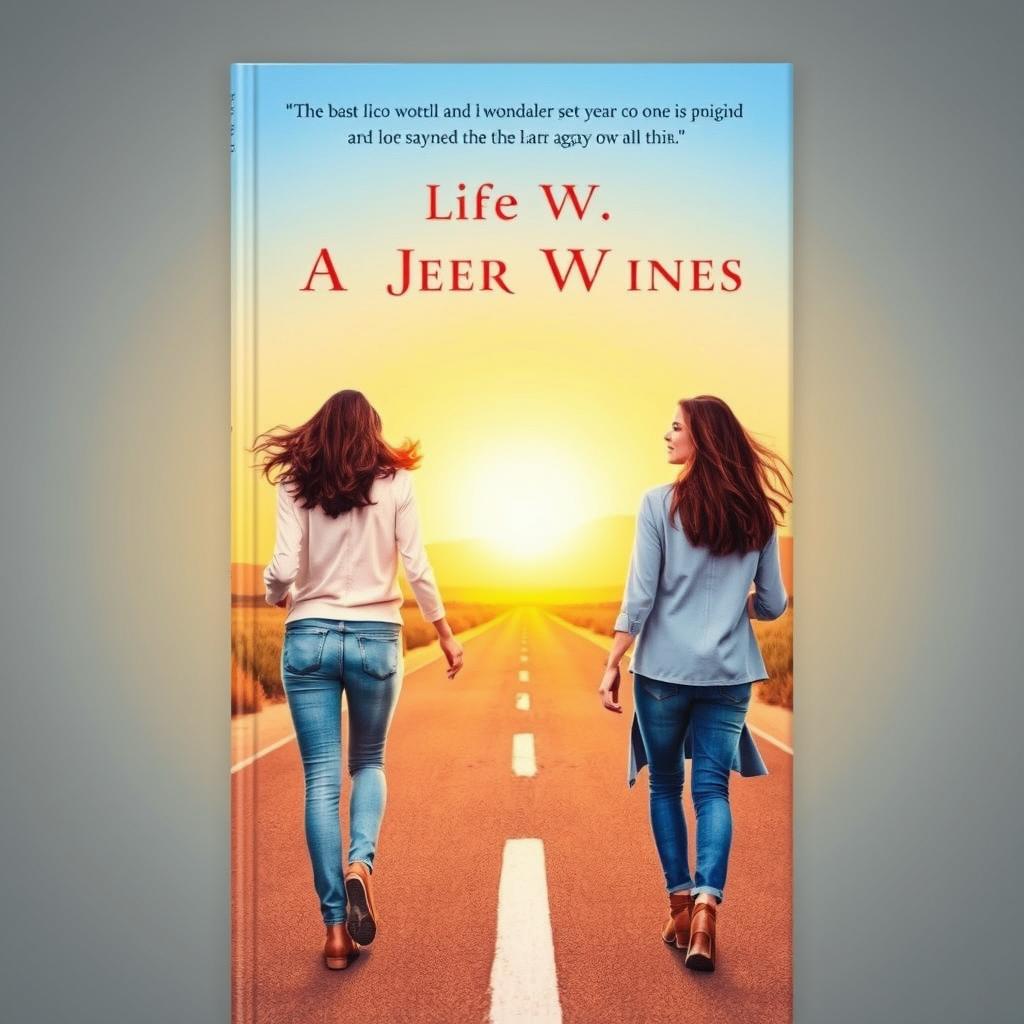 A captivating book cover illustrating two women walking away from each other, each heading in different directions on a wide open path