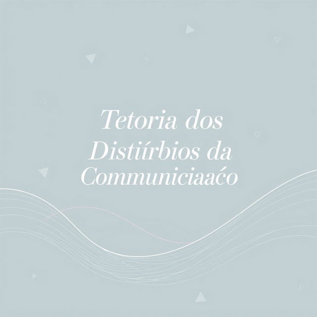 An academic notebook cover design with the title 'Teoria dos Distúrbios da Comunicação'