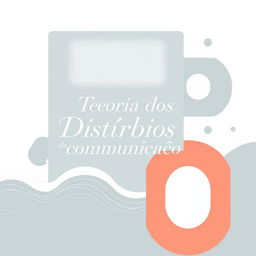 An academic notebook cover design with the title 'Teoria dos Distúrbios da Comunicação'