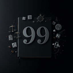 A captivating book cover featuring a large '99' as the central focus, prominently in the middle, set against a predominantly black background that creates a deep and mysterious atmosphere