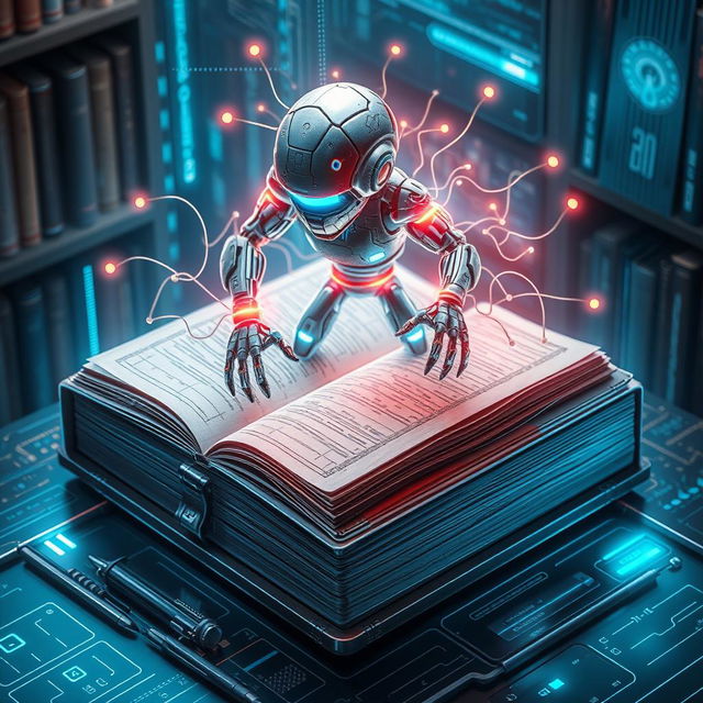 A futuristic assault on an intricate and detailed book cover