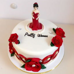 A beautifully decorated cake inspired by the movie "Pretty Woman"