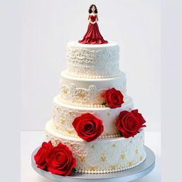 A stunning wedding cake inspired by the movie "Pretty Woman"