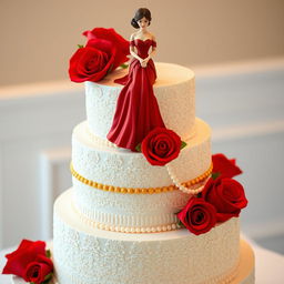 A stunning wedding cake inspired by the movie "Pretty Woman"