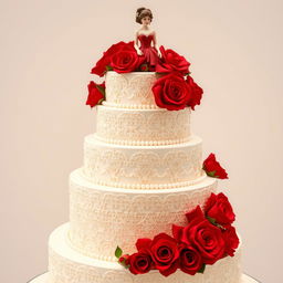 A stunning wedding cake inspired by the movie "Pretty Woman"