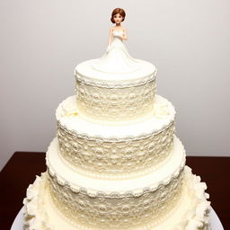 A stunning wedding cake inspired by the movie "Pretty Woman", designed in elegant white tones