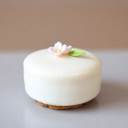 A simple yet charming bento cake, featuring a minimalist design with delicate white icing