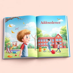 A book cover illustrating the journey from childhood to adolescence